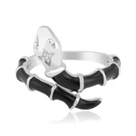 Zilveren ring met een witte topaas