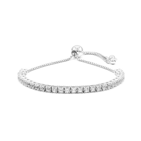 Zilveren armband met witte topaasstenen