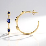 Boucles d'oreilles en argent et Kyanite du Népal