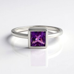 Anello in argento con Ametista del Marocco
