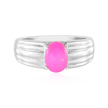 Anello in argento con Opale Rosa dell'Etiopia