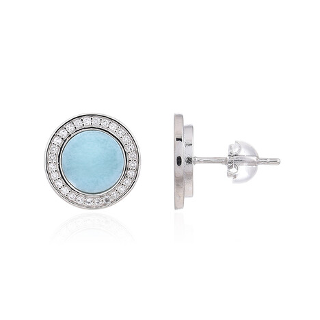 Boucles d'oreilles en argent et Larimar