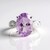 Bague en argent et Améthyste Rose de France