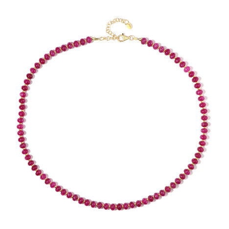 Kirsch-Quarz-Silberhalskette (Riya)