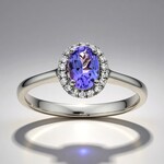 Anello in oro con Tanzanite AAA