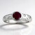 Anello in argento con Rubino Keniano