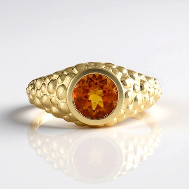 Madeira Citrine Silver Ring