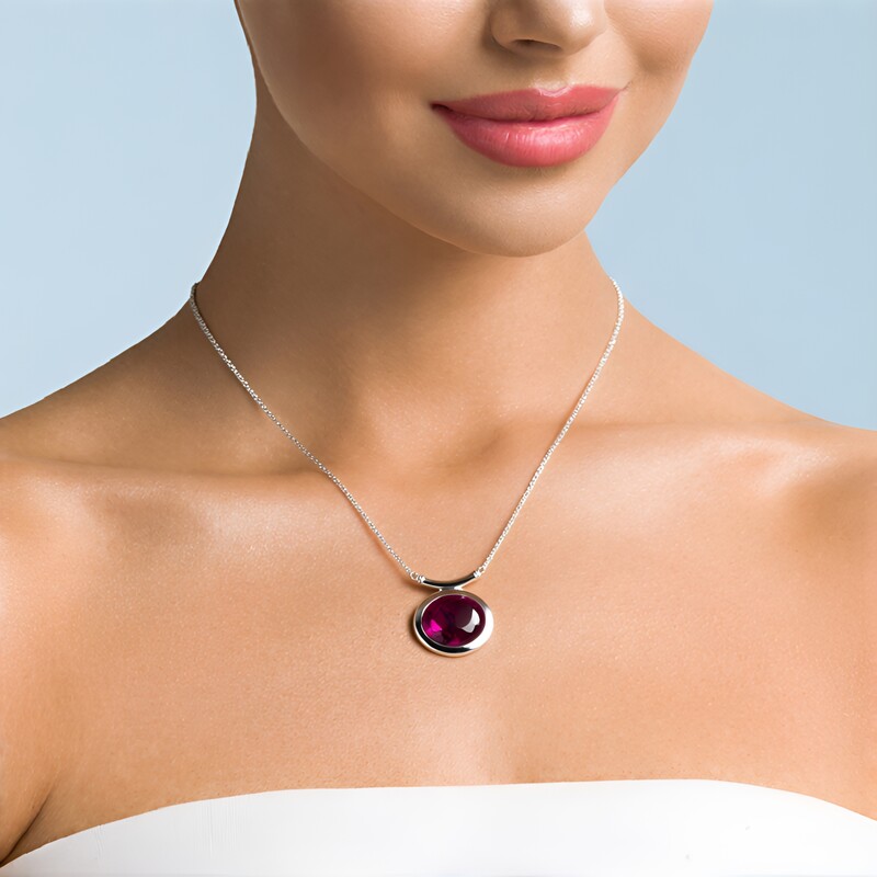 Collar en plata con Turquesa púrpura del Mohave Kingman (Jones Lee)