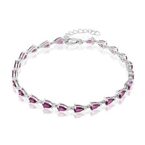 Brazalete en plata con Rodolita