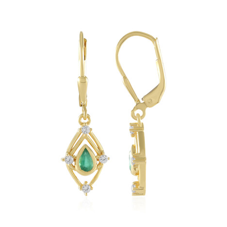 Orecchini in argento con Smeraldo Russo