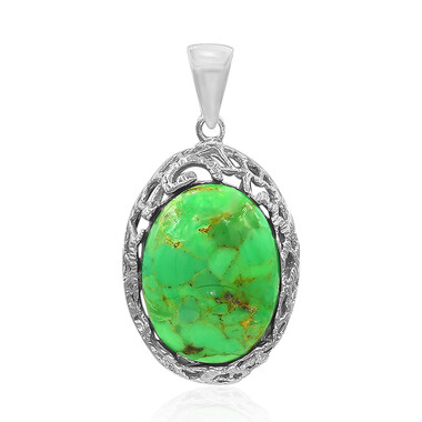 Colgante en plata con Turquesa verde Mohave Kingman (Art of Nature)