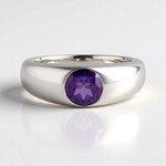 Anello in argento con Ametista del Marocco