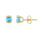 Orecchini in argento con Topazio Blu Svizzero