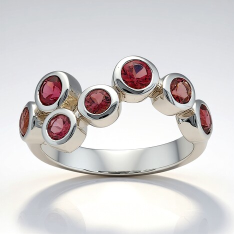 Anello in argento con Tormalina Rosa Brasiliana (Pallanova)