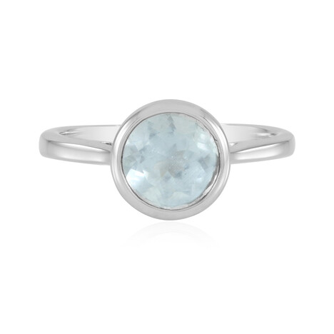 Anillo en plata con Aguamarina de Brasil