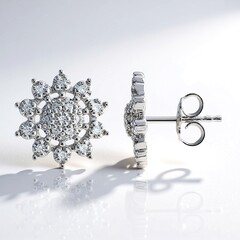 Orecchini in argento con Diamante I1 (G)