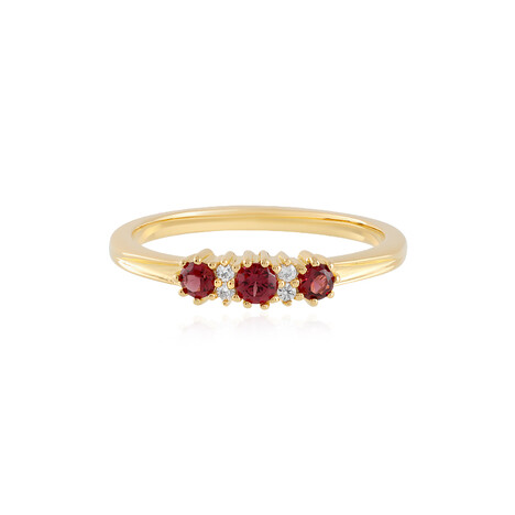 Zilveren ring met een edele rode spinel
