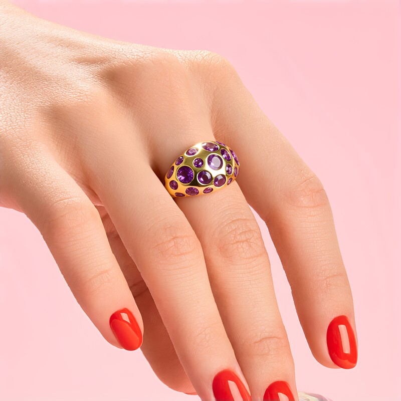 Zambian Amethyst Silver Ring (de Melo Essence)