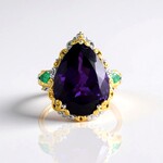 Anello in argento con Ametista (Gems en Vogue)