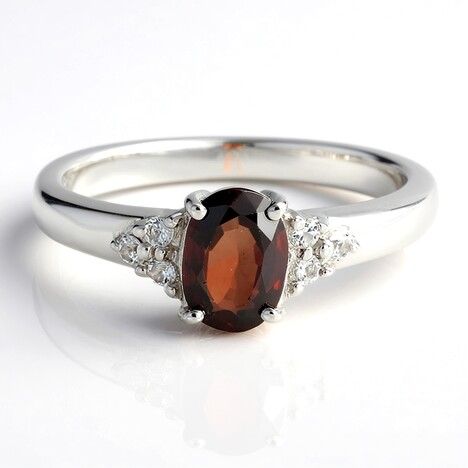Anello in argento con Zircone Cioccolato