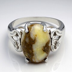 Anello in argento con Quarzo Dinosauro