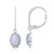 Blauer Band-Achat-Silberohrringe