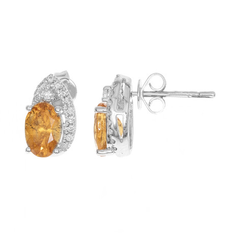 14K Spessartite Gold Earrings (CIRARI)