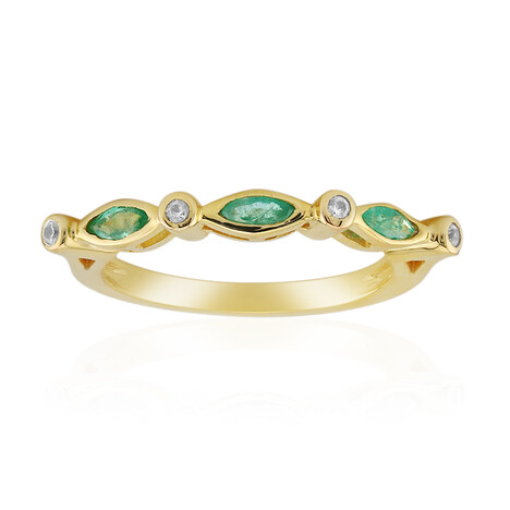 Russischer Smaragd-Silberring