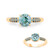 Anillo en oro con Diamante azul cielo I2 (SUHANA)