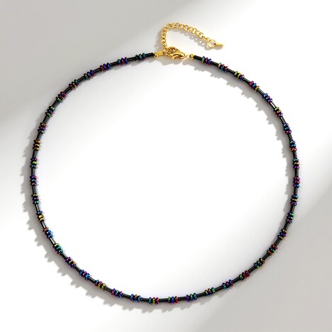 Collana in argento con Ematite Nera