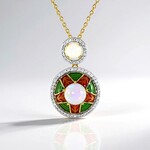 Collana in argento con Opale di Welo (Adela Silber)