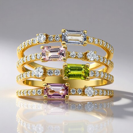 Anello in oro con Zaffiro Fancy (CIRARI)