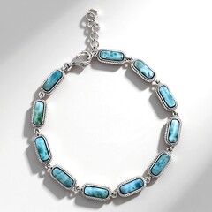Bracciale in argento con Larimar