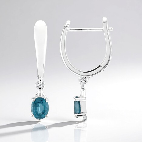 Orecchini in argento con Cianite Verde