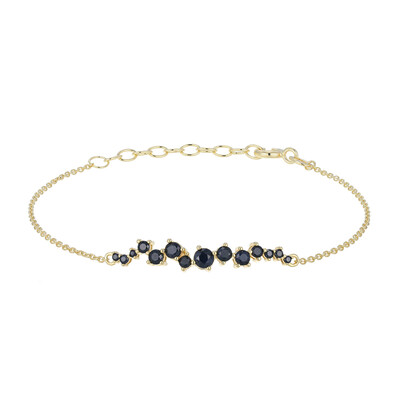 Black Sapphire Silver Bracelet