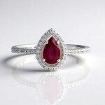 Bague en argent et Rubis de Madagascar