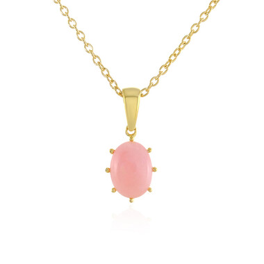 Pinkfarbener Opal-Silberhalskette