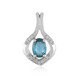 Petrol-Kyanit-Silberanhänger