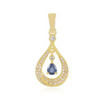Zilveren hanger met een Blauwe Ceylon saffier