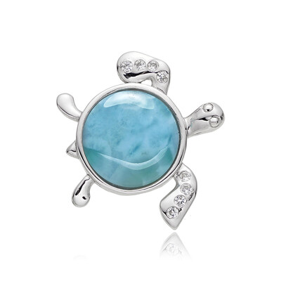 Larimar Silver Pendant