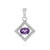 Zilveren hanger met een Uruguay amethist