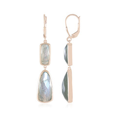 Green Maniry Labradorite Silver Earrings (KM by Juwelo)