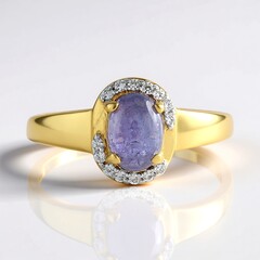 Anello in argento con Tanzanite