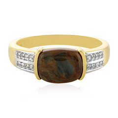 Bague en argent et Pietersite dorée