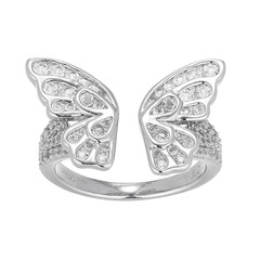 White Topaz Silver Ring (Adela Silber)