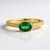 Anello in argento con Apatite Verde