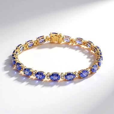 Gouden armband met AAA tanzanieten (CIRARI)