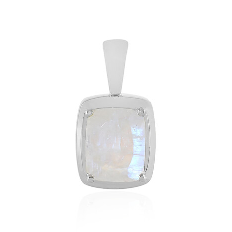 Zilveren hanger met een regenboog maansteen