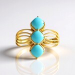 Anello in argento con Turchese Sleeping Beauty (Faszination Türkis)