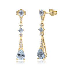 Orecchini in oro con Acquamarina Brasiliana AAA